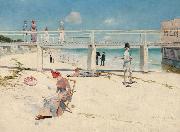 Charles conder Holiday at Mentone (nn02) oil on canvas